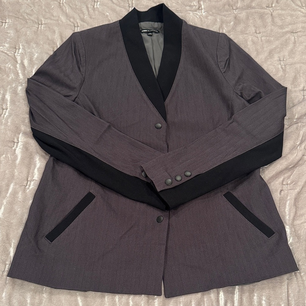 Lane Bryant Charcoal and Black Blazer